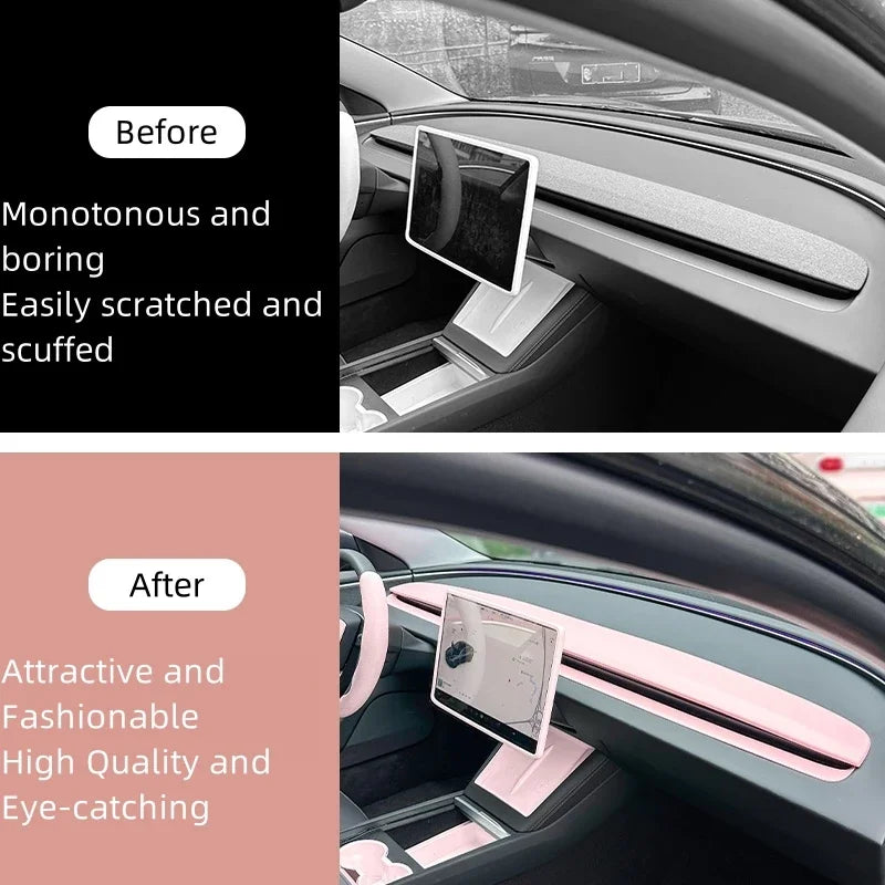 Tesla Model 3 Highland 2024 Armaturenbrettabdeckung Verkleidung Aufkleber