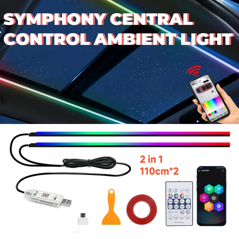 Auto-Schiebedach-Ambiente LED-Dachfenster Symphony RGB-Innendekoration