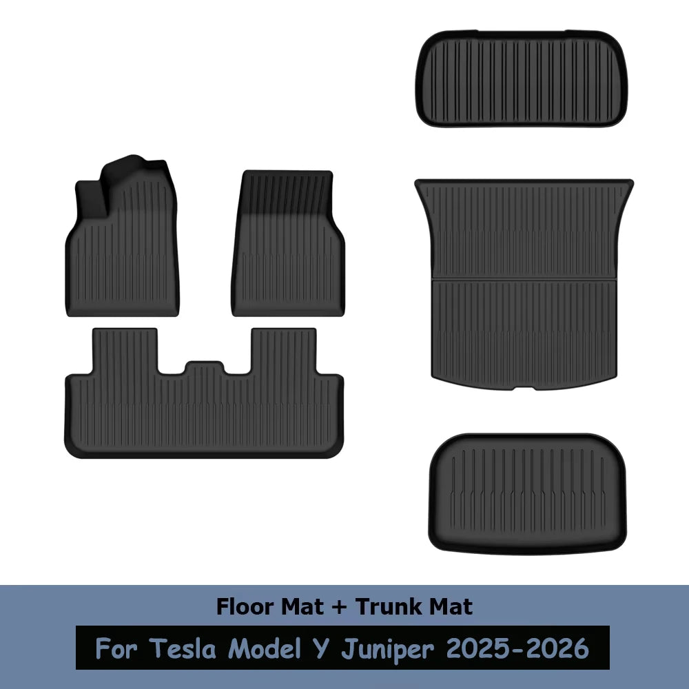 Tesla Model Y Juniper / Standard Fußmatten 2025-2026 - TPE Gummimatten Set