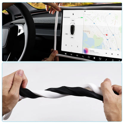 Tesla Model 3 Y Displayschutz - Silikon Rahmen für Bildschirm
