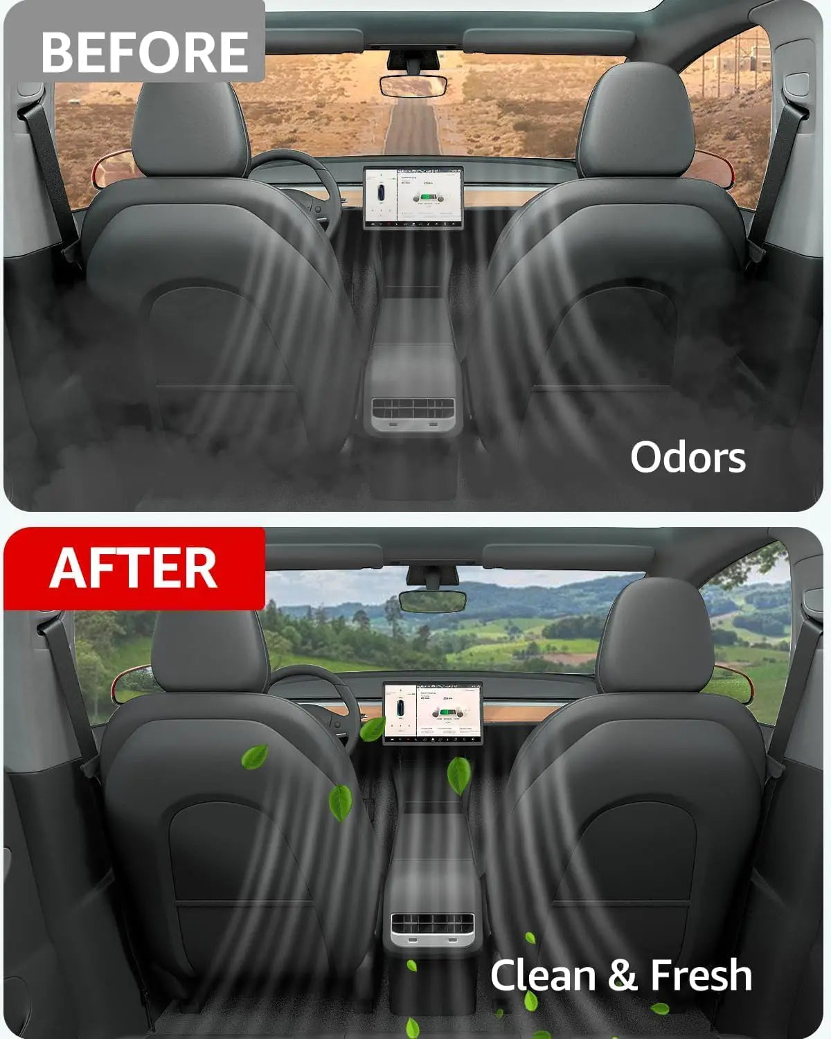 Tesla Modell Y Innenraumfilter 2024–2017, Ersatz für den HEPA-Luftansaugfilter mit Aktivkohle