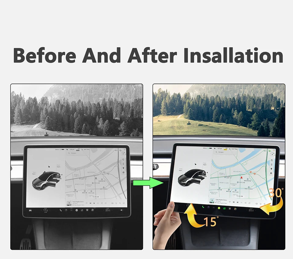 Bildschirm-Schwenk / Neigehalterung für Tesla Model Y/3 Highland 2017-2024