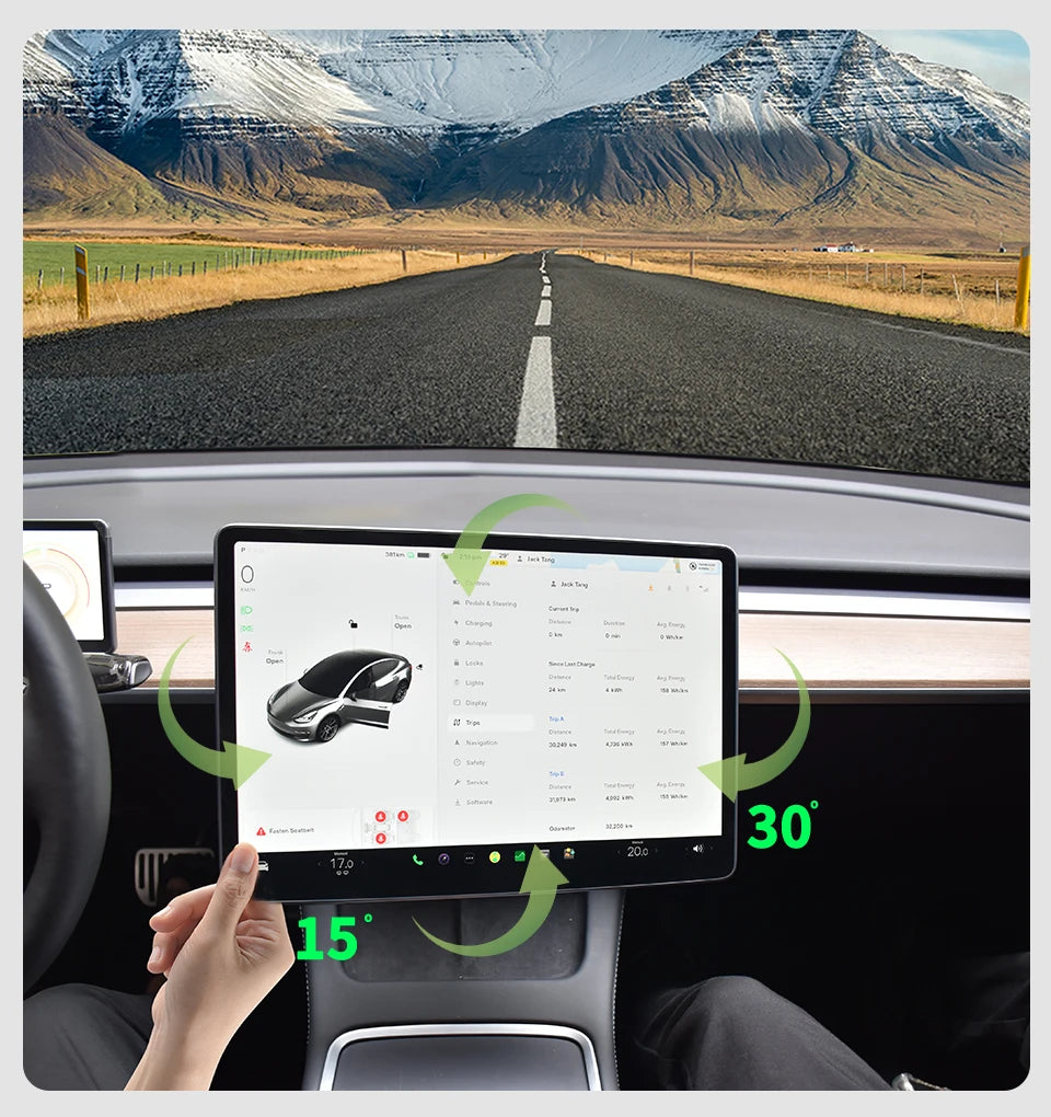 Bildschirm-Schwenk / Neigehalterung für Tesla Model Y/3 Highland 2017-2024