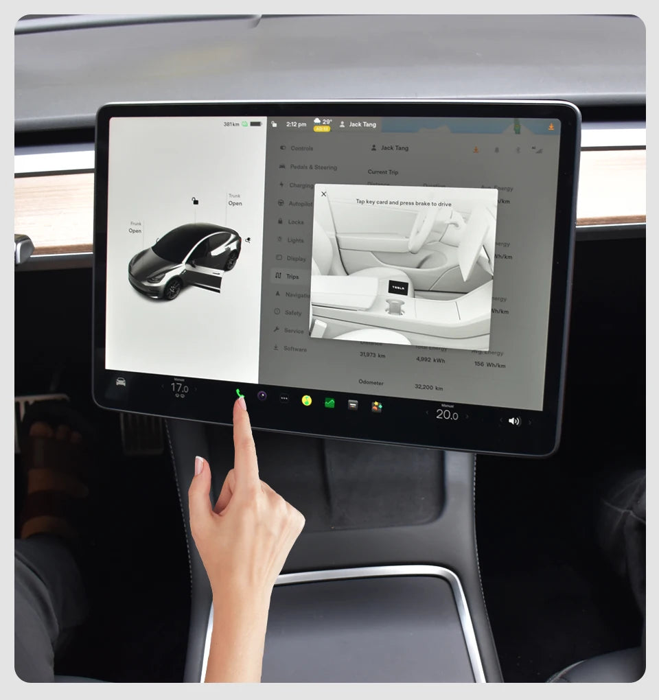 Bildschirm-Schwenk / Neigehalterung für Tesla Model Y/3 Highland 2017-2024